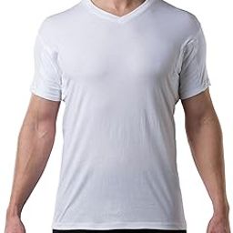 Sweatproof Undershirt for Men with Underarm Sweat Pads (Original Fit, V-Neck)-image-6