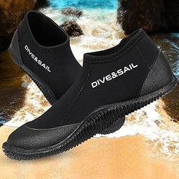 CALANDIS® Neoprene 3mm Wetsuit Boots Shoes Rubber Sole Kayak Surf Diving Snorkeling Black 43 to 44-image-35