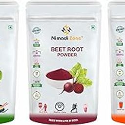 Nimadi Zone Pack of 3 Beet Root Powder, Spinach Powder and Carrot Powder (100 GM Each) Super Saver Combo Pack = 300 GM by Nimadi Zone-image-46