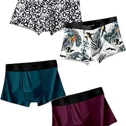 Men's Poli Reyon Trunk Underwear Snug Fit| Soft Stretch Solid and Printed Innerwear | Breathable Comfort | Regular Fit Boxer Briefs for Everyday Wear (Pack of 4)_PC-13-image-83