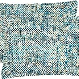 Safavieh Pillows Collection Carrie Throw Pillows (Set of 2), 12" x 20", Playful Blue-image-46