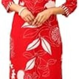 Ramjanki Fab Women's Rayon Slub Floral Print V-Neck Multicolor Kurta Pant-image-17
