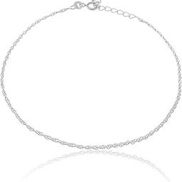Pure 925 Silver Rope Chandi Payal Anklets for Women & Girls (1PC) (10 inch + extension)-image-88