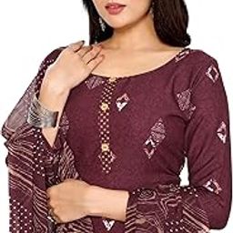Women's Printed Dress Material - Unstitched Crepe Fabric Kurti, Pants & Dupatta Set (AZ-YS-P4-KUNDAN PURPLE)-picture-33