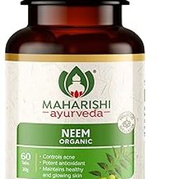 Maharishi Ayurveda Organic Neem Tablets 500 MG | Improves Skin Health | Supports Detoxification| 100% Organic & Safe | 60 Tabs (Pack of 1)-image-8