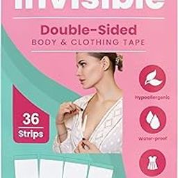 Indiana Double Sided Fashion Body Tape 36 pcs for Women Clothing, strong Transparent Body Tape for Skin for All Shades, Sensitivity-47