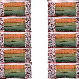 Shaping Fabric Garment Cover Non-Woven 90 GSM with Transparent Window & Double Metal Zipper – Pack of 10 | Dustproof Clothes Storage Bag for Sarees, Suits, Jackets, Shirts SCXLRL1582493517524148524339-image-76