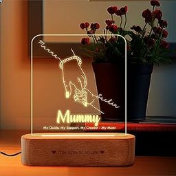 ZOCI VOCI Acrylic Mother's Day Gifts - Customised Gift For Mom -LED Personalized Engraved Lamps, Photo Frames, Caricatures & More - Unique & Creative Gifting Ideas For Mummy. (Guiding Light),Blue-image-66