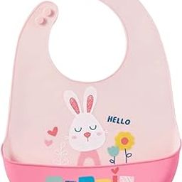 Hopop Silicone Bib for Baby | Waterproof Silicone Baby Bib for Feeding with Crumb Catcher | Adjustable Neckline with Buttons | Washable & Reusable | Suitable from 6 to 36 Months-16