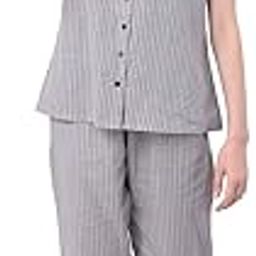 Women's Cotton Geometric Print Floor Length Nightwear Set-image-63