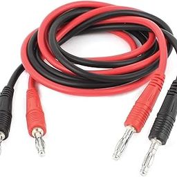 COMET Diwakar Banana Cables for DC Moving Coil Meter, Battery Eliminator, Charger Ohms Law Apparatus-Black,Red-11
