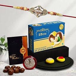 DeoDap Rakhi (K1_428_BS32) & Chocolate Butter Scotch 32gm, Rakhi & Chocolate for brother, Rakhi with chocolate, rakhi with gift, Rakhi Combo, Set of 1 Rakhi, Effete Chocolate-image-65