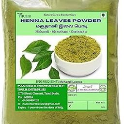 THULIR Organic Henna Powder For Hair - 200 Gms | Mehandi Powder | Marudhani Powd | Natural Herbal Hair Color Powder-image-44