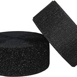 PRANSUNITA 50 mm – Hook & Loop Double Sided Tape - Non-Adhesive Nylon Fastener Interlocking Tape for Sewing Crafts DIY, Clothes, Shoes – Black – (5 MTS Each Hook & Loop Part Both)-image-65