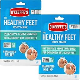 O'Keeffe's for Healthy Feet Intensive Moisturizing Foot Mask, Guaranteed Relief for Extremely Dry, Rough Feet, One Pair Single-Use Hydrating Foot Mask Socks, (Pack of 2)-image-40