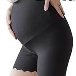 Women Under Dress Nylon/Spandex Pregnancy Short Leggings Yoga Maternity Shorts Over The Belly-picture-38
