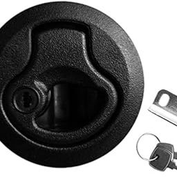 VELURA Black 2" Flush Pull Slam Latch for Marine Boat Hatch 1/4" Door Lock 1 Pcs|2 Pieces Fishing Rod Holder|Deck & Cabin Hardware| Parts & Accessories-image-53