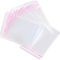 RETAILVIBES® 100 Pcs 7x10 Inch Plastic Transparent Bopp Bags For Kids Toy Dress Accessories Packing Sealable | Used For Gift Packing, Small Size Shirts Jeans Packing Etc. Bopp Poly Bags Self Adhesive-image-9