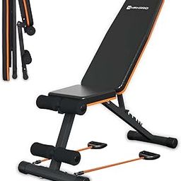 MAXPRO MP-AB300 MAXBENCH Commercial Grade Adjustable And Foldable Gym Bench Incline,Decline & Flat 250 Kg Capacity Fitness Gym Bench with Resistance Ropes For Home Workout,Adjustable Strength Training Bench for Full Body Workout-picture-23