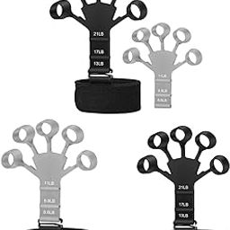 MERISHOPP Finger Exerciser Hollow Out for Grip Strengthener for Pianists Carpal Tunnel Black and Gray| Sports Equipment | Outdoor Sports Gear | Exercise Gear-image-50