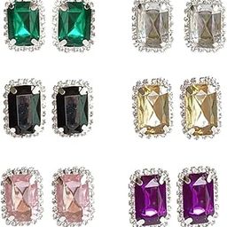 Round Changeable Stone Earring Pack Of 6 For Women (Style 4)-image-118