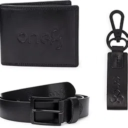 one8 by Virat Kohli Premium Leather Accessories Gift Combo for Men | Men Gift Set | Leather Belt | Leather Wallet | Leather Key Chain-picture-47