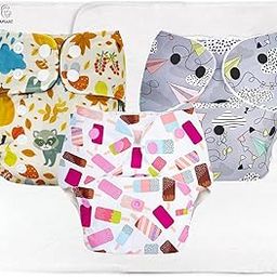 MOMSARC Premium Cotton Cloth Diapers For Babies 0 To 3 Years | Baby Products | Reusable Diaper For New Born | Washable Diapers | Leak Proof, Adjustable |(Pack of 3, Multicolour)-image-17