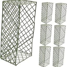 NUOBESTY 10pcs Cable Mesh Cover for Floral Arrangements Green Florist Wire Flower Soil Holder Floral Mud Cage Arch Door Accessories-image-13