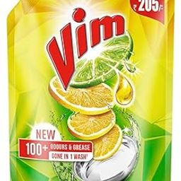 Vim Dishwash Liquid Gel Lemon, With Lemon Fragrance, Leaves No Residue, Grease Cleaner For All Utensils, 900 ml Refill Pouch-image-11
