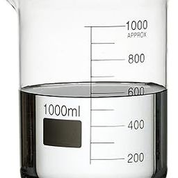 RAWAL'S Borosilicate Glass Beaker, with spout and graduation marks, 1000 ml (1 liter)-24