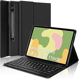 typecase Keyboard Case for Samsung Galaxy Tab S8 (11") & S7 (11") (Model SM-X700/X706/T870/T875/T878) with S Pen Holder, Slim Stand Cover Detachable Wireless Bluetooth Keyboard, Black-image-8