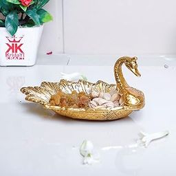 Prince Home Decor & Gifts Metal Solid Tray Bowl (19 X 9 X 10 Cm, Gold), 1 liter-image-12