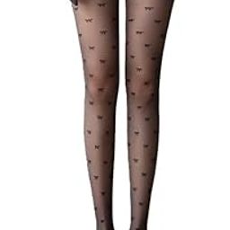 Bow Design Black Streachable Semi Sheer Women's/Girls's High Waist Pantyhose Tights Durable Stockings Nylon & Spandix-image-84