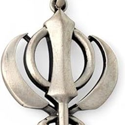 Rihi By P.C. Chandra Jewellers 925 Sterling Silver Oxidized Sikh Khanda Pendant for Men-picture-53