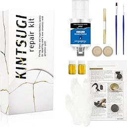 Kintsugi Repair Kit Gold, Japanese Kintsugi Kit to Improve Your Ceramic, Repair Your Meaningful Pottery with Gold Powder Medium, Perfect for Beginners Restoring Meaningful Gifts-picture-19