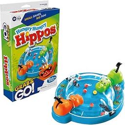 Hasbro Hungry Hippos Grab and Go Game for Kids Ages 4 and Up, Portable Game for 2 Players, Travel Game for Kids, Includes 2 Chomping Hippos-image-31