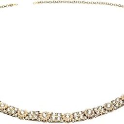 Gold Plated Sun Flower Design Kundan Kamarbandh for Women-image-34