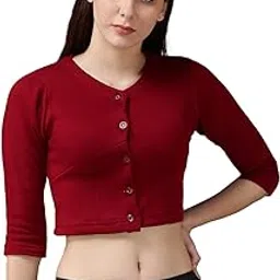 lux cott's wool Lux Cottswool Women's Solid Thermal Blouse-picture-29