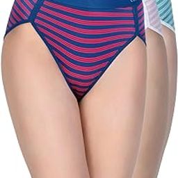 Women's Mid Waist Stripes Bikini Panty Pack of 3-image-12