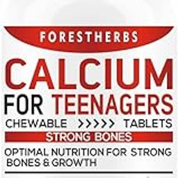 FORESTHERBS Calcium Tablets For Kids With Vitamin D3, C & Vit B12, Magnesium, And Zinc Supplement Supports Strong Bones, Teeth, Growth-60 Chewable Tablet (10-17 Years)-image-96
