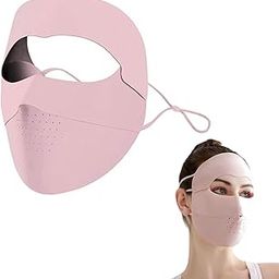 Homeaura® UV Sun Protection Face Mask for Women | UPF 50+ Full Face Cover Mask for Biking Driving and Outdoor Hiking Travel in Summer | Breathable and Reusable Ice Silk Cooling Mask for Girls-picture-15