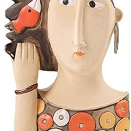 ATORSE Abstract Face Vase Unique Decorative Vase for Living Room Study Room Bedroom 14cmx6.7cmx19.5cm-image-14