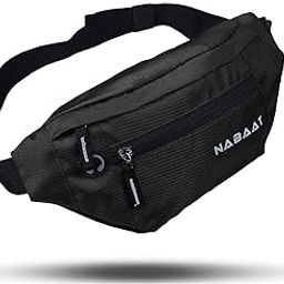 Waist Bag for Men and Women Fanny Pack with 4 Zipper Pocket Travel Chest Pouch Passport Belt Bag Money Pocket Bag with Key Holder - (Black, WB-BLK-1)-8