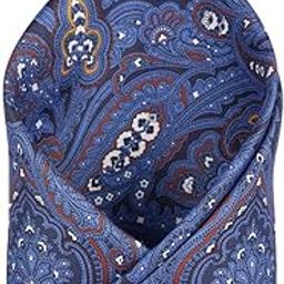 Men Blue Print Party Pocket Square-image-91