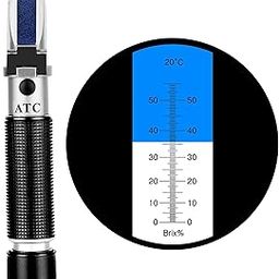 DOCTOR LE PARCO Brix Hand Held Refractometers with (ATC) Brix Refractometer Range 0-55% Brix Testing synthetic machining Coolants, maple sap, Cutting Liquid, CNC, etc (0-55% Brix)-image-0