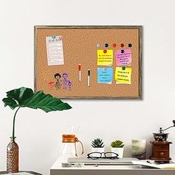 ArtzFolio Cork Look | Framed Magnetic Dry Erase White Board | Includes Sticky Notes, Magnet Buttons & Markers | Antique Golden Frame | 24 x 16 inch (61 x 41 cms)-image-98