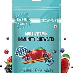 BARK OUT LOUD - Multivitamin Dog Treats, Fresh Chicken Immunity Chewstix with Omega & Zinc to Boost Health & Vitality for Dogs & Cats of All Life Stages - 100g (Pack of 1)-6