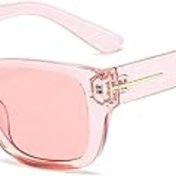 AUGEN By Visions India Retro Vintage Square Abstract Unisex Sunglasses UV400 Protected Medium Size (Pink, 119) - Pack of 1-picture-27