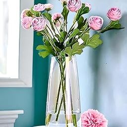 TRIOHOMES™ Glass Vase for Home Decor- Decorative Flower Vases for Centerpieces Living Room Kitchen Office Wedding-image-91