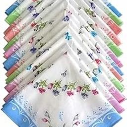 RRC Women's Cotton Floral Handkerchief, 30 x 30 cm (PACK OF 12 PCS)-picture-7